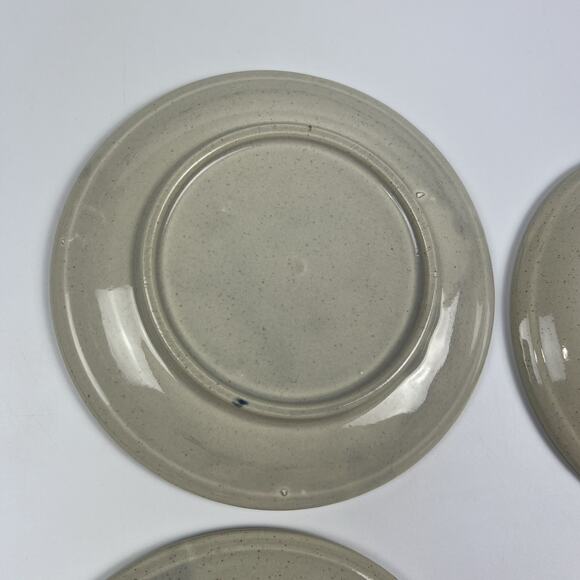 Lot of 4 Vintage Blue Band Speckled Stoneware Cup Saucers 6” Restaurant Style - Picture 8 of 10